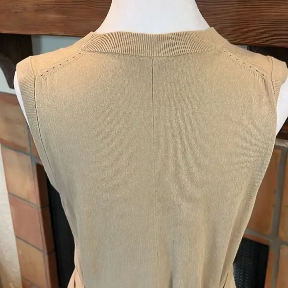 JOSEPH Calico Knit April Midi Belted Dress, size L